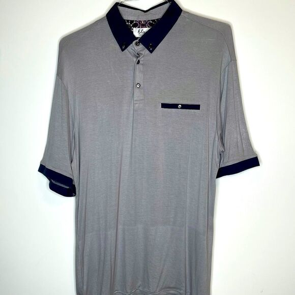 XL Blanc Gray-Black 100% Organic Cotton SS Polo - Picture 4 of 4